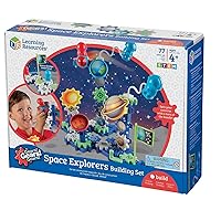 Learning Resources Gears! Gears! Gears! Space Explorers Building Set, 77 Pieces, Ages 4+, Gears & Construction Toy, STEM Toys, Gears for Kids