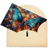 Greeting Cards with Envelopes Blank Greeting Card Color Butterfly Background Thank You Card Note Cards for Party Folding Blank Card for Birthday Blank Greeting Note Cards Invitations Card 8