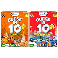 Skillmatics Guess in 10 Countries of The World & Guess in 10 States of America Bundle, Perfect for Boys, Girls, Kids, and Families Who Love Toys, Board Games, Gifts for Ages 8, 9, 10 and Up