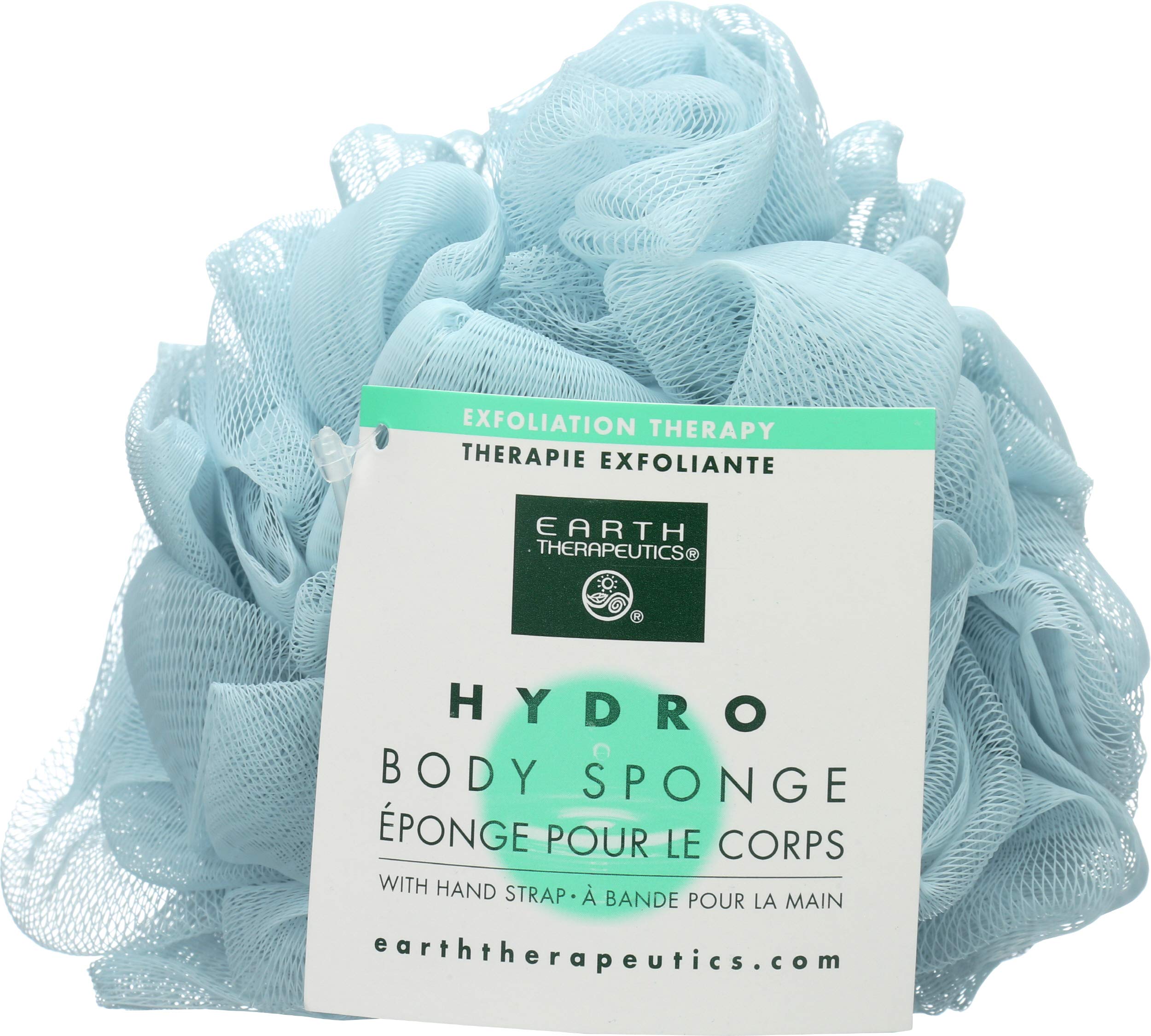 Earth Therapeutics Hydro Body Sponge With Hand Strap Blue