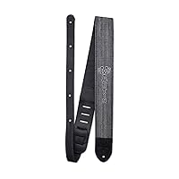 18A0116 Black Denim/Leather Reversible Strap for Guitar