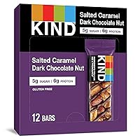 KIND Bars Gluten Free, Salted Caramel & Dark Chocolate Nut (Pack of 12)