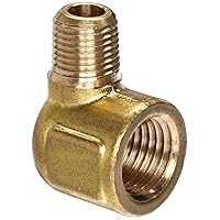 Anderson Metals - 06228-0402 Brass Pipe Fitting, Forged Reducing Street Elbow, 1/4