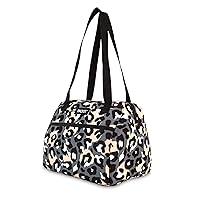 Freezable Hampton Lunch Bag, Wild Leopard Gray, Built with EcoFreeze Technology, Collapsible, Reusable, Zip Closure with Front Pocket and Shoulder Straps, Perfect for Tweens and Adults