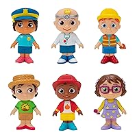 CoComelon Career Friends 6 Figure Pack - Includes JJ, Nico, Cody, Nina, Bella and CeCe in Career Outfits - Toys for Kids and Preschoolers