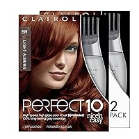 Nice'n Easy Perfect 10 Permanent Hair Dye, 6R Light Auburn Hair Color, Pack of 2