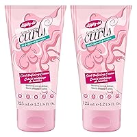 Dippity Do Girls with Curls Leave-In Curl Defining Cream - Anti-Frizz Styling Cream for Curly & Wavy Hair - Includes Shea Butter & Coconut Oil to Strengthen & Protect - 125 mL/4.2 fl oz - 2 Pack