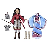 Disney Princess Mulan Two Reflections Set, Fashion Doll with 2 Outfits and Accessories, Toy Inspired by Disney's Mulan Movie
