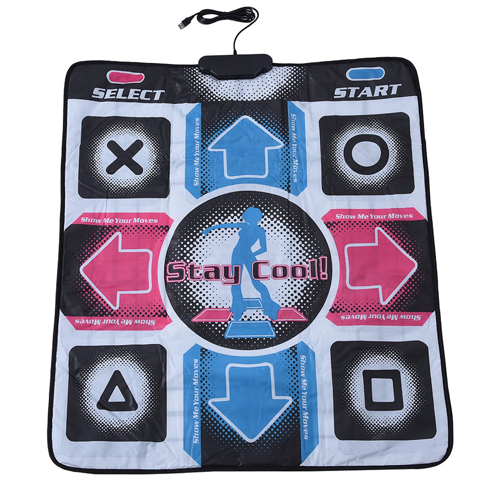 USB Dance Pad, Non-Slip Dancing Step Floor Mat Electronic Musical Carpet Wear Resistant Dancer Blanket Yoga Play Home Dance Machine Gift for Family Girls Boys Adults PC Laptop Computer Video Game
