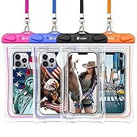 F-color Waterproof Phone Pouch - 4 Pack Phone Waterproof Pouch for iPhone 14 13 Pro Max Galaxy S24 Up to 7.2