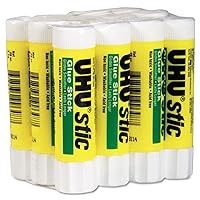 Stic Permanent Clear Application Glue Stick, 0.29 oz, 12 Sticks per Pack (99450)