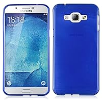 Case Compatible with Samsung Galaxy A8 2015 in Blue - Shockproof and Scratch Resistant TPU Silicone Cover - Ultra Slim Protective Gel Shell Bumper Back Skin