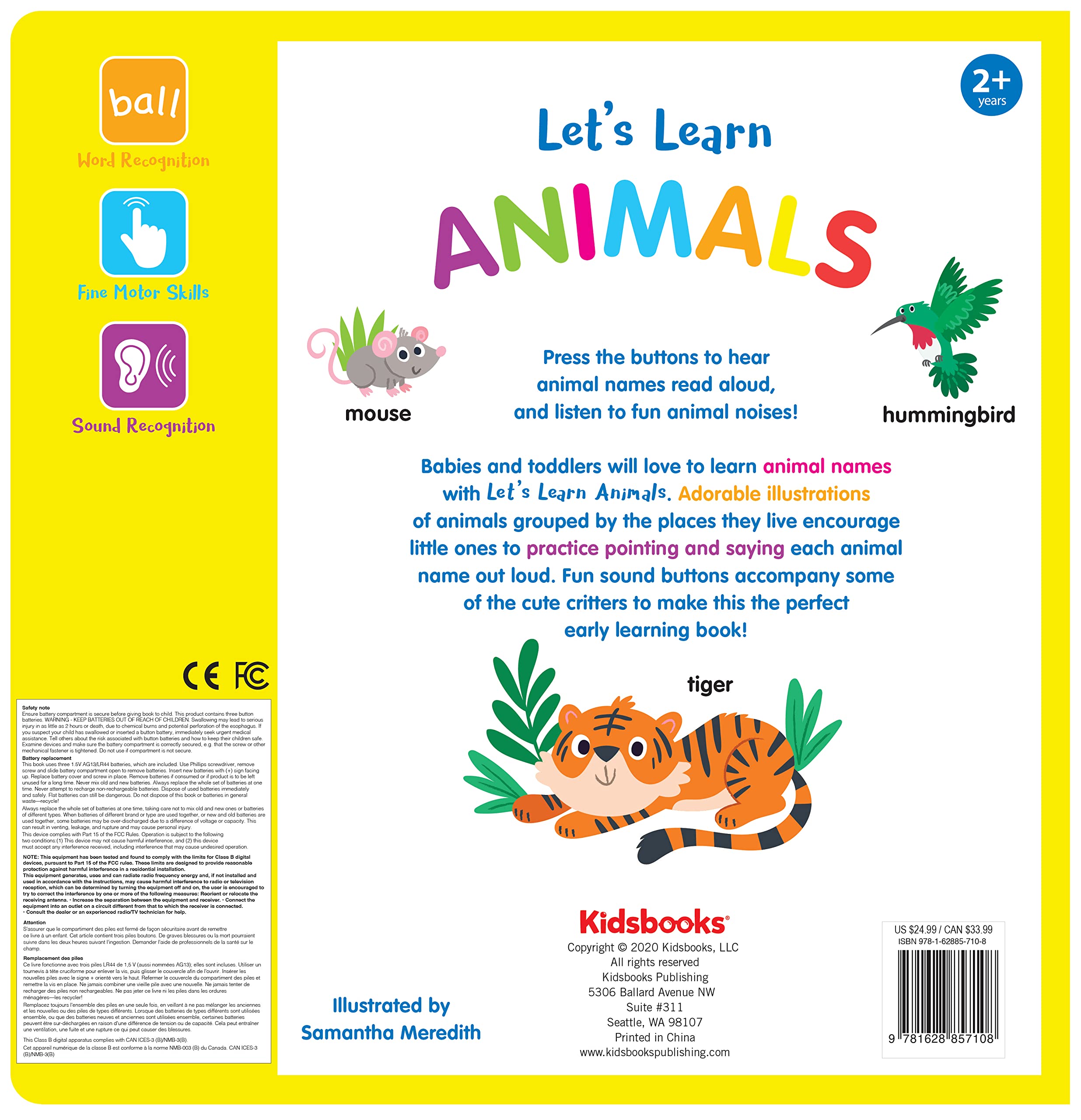 Let's Learn Animals-With 27 Fun Sound Buttons, this Book is the Perfect Introduction to Animals!