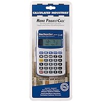 Calculated Industries 8510 Home ProjectCalc Do-It-Yourselfers Feet-Inch-Fraction Project Calculator | Dedicated Keys for Estimating Material Quantities and Costs for Home Handymen and DIYs , White Small