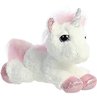 Aurora® Enchanting Dreamy Eyes™ Heavenly White Unicorn™ Stuffed Animal - Captivating Gaze - Whimsical Charm - White 10 Inches