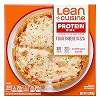 Lean Cuisine Frozen Meal Four Cheese Pizza, Protein Kick Microwave Meal, Microwave Four Cheese Pizza Dinner, Frozen Pizza for One, 6 oz