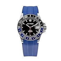 MIYEN MUNICH Abyss Automatic Watch Men - Miyota Precision Drive Sapphire Glass & Date Function - Silver Watch Men, Strap.