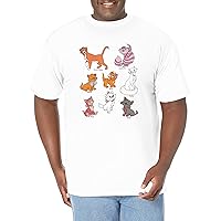 Disney Big & Tall Classic Cats Grid Men's Tops Short Sleeve Tee Shirt
