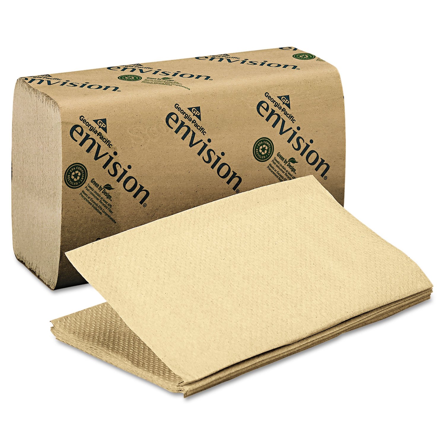 Georgia Pacific 23504 1 Fold Paper Towel, 10 1/4 x 9 1/4, Brown, 250/Pack, 16 Packs/Carton