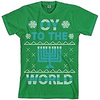 Threadrock Men's Oy to The World Hanukkah T-Shirt