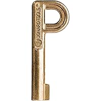 Jonard Tools, TTK-225, P Key, for Self Lock Pedestal Lock, Brass, Gold, 1 Count (Pack of 1)