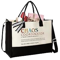 Embroidery Thank You Gifts for Women, Boss, Coworker, Manager, Office, Teacher, Nurse - Administrative Professional Day Gifts - Chaos Coordinator Gifts, Boss Lady Gifts - Birthday Gifts - Tote Bag