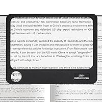Magnifying Glass for Reading, 5X Handheld Large and Lightweight Full Page Magnifier for Seniors Low Vision Reading, Inspection, Exploring