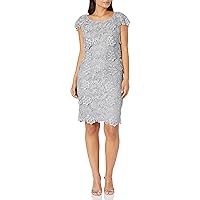 Women's Lace Tiered Short Dress with Cap Sleeve