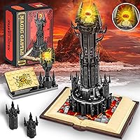 Lord Castle of Magic Rings Building Set, Dark Tower Building Block Kits with Glowing Lighting, Lord Castle Architecture Building Set Gift for Fans Boys & Girls (969PCS)