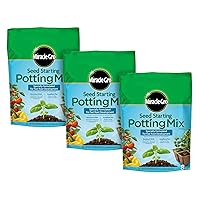 Miracle-Gro Seed Starting Potting Mix, Enriched with Plant Food, 8 qt. (3-Pack)