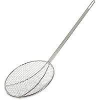 Carlisle FoodService Products 601528 Chrome Plated Nickel Steel Bowl Mesh Skimmer, 8