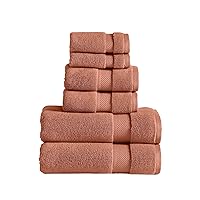 Modern Threads Luxury 6-Piece Quick-Dry Towel Set – Plush & Ultra-Absorbent for Spa-Like Experience, Clay
