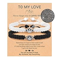 UNGENT THEM I Love You 100 Languages Bracelets, Couples Gifts for Boyfriend, Girlfriend, My Love, Soulmate, Anniversary Valentines Day Birthday Christmas Gift for Women Men