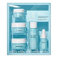 SKIN Hydrated Ever After Skincare Mini Kit, Cleanser, Makeup Remover, Moisturiser & Eye Cream For Hydrating Skin, Airplane-Friendly Sizes