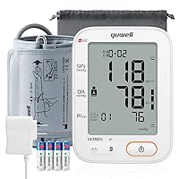 2022 Blood Pressure Machine, yuwell Blood Pressure Monitors for Home Use with Speaker, Automatic Digital BP Cuff with Large Cuff 17.7 inch, Largest Backlit Display, AC Adapter, 2-Users, 198 Recordings
