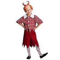 Red Munchkin Costume for Kids, Lollipop Guild Member Halloween Outfit