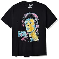 Liquid Blue Unisex-Adult Standard David Bowie Ziggy Retro Print T-Shirt