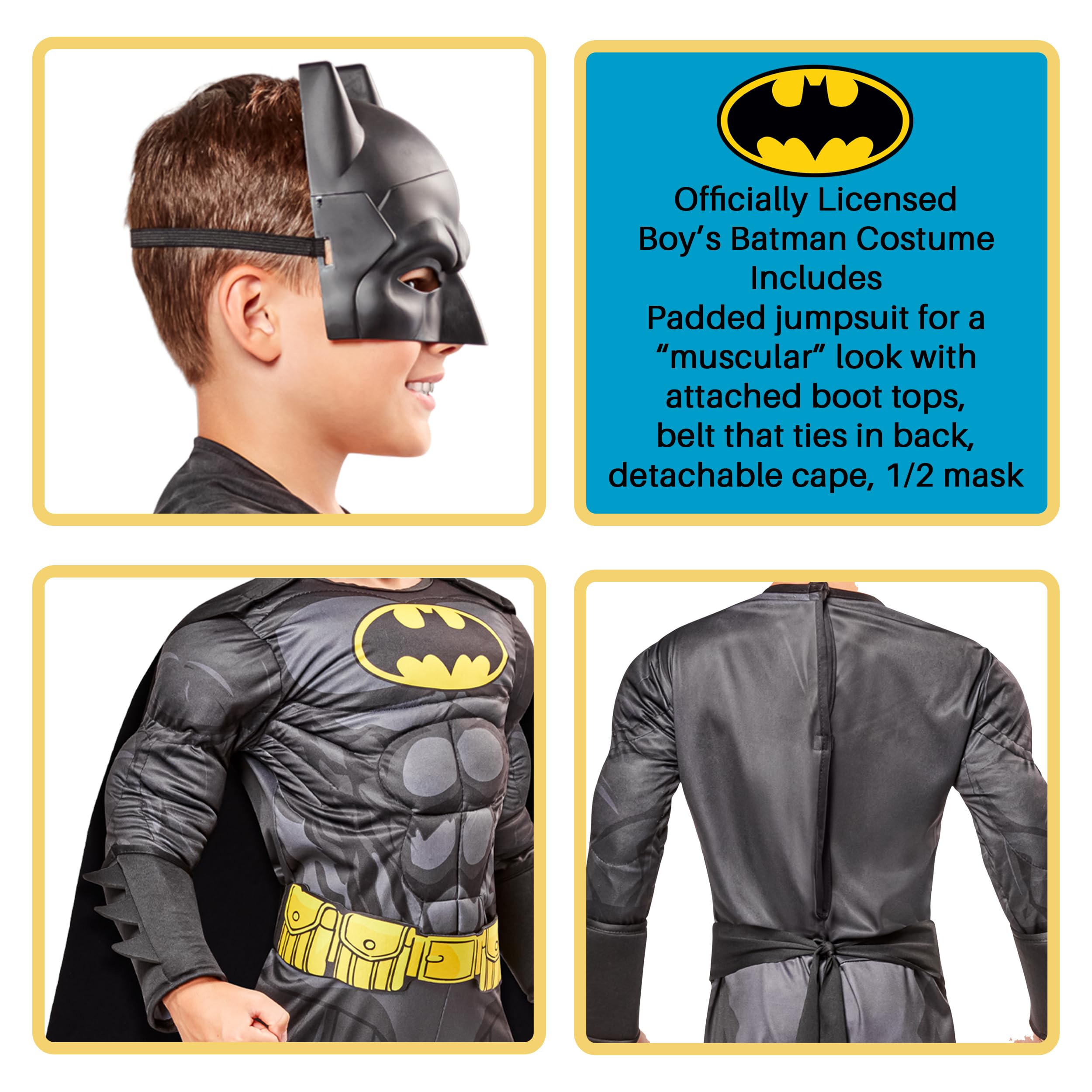 Rubie's Costume Boys DC Comics Deluxe Batman Costume