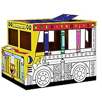 at Play School Bus Cardboard Playhouse and Craft Activity for Kids