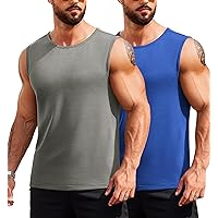 COOFANDY Mens Quick Dry Tank Top Gym Muscle Tanks Sportswear Sleeveless 2 Pack