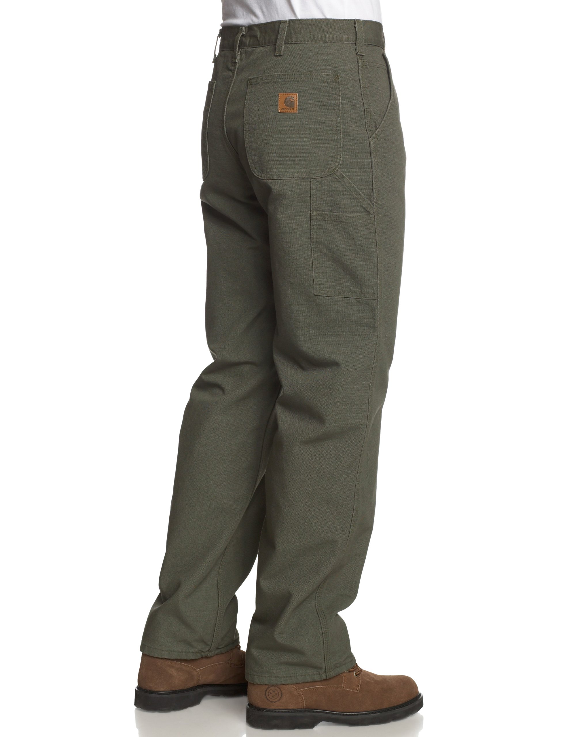 Carhartt Men's Loose Fit Washed Duck Flannel-Lined Utility Work Pant