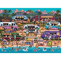 Buffalo Games - Pun Fuzzles - Hawaiian Food Truck Festival - 1000 Piece Jigsaw Puzzle