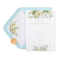 Papyrus Wedding Invitations, Eucalyptus Leaves (20-Count)