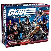 G.I. Joe Roleplaying Game: Villain Miniatures Set 1 - 12 Miniatures Expansion, Unpainted 28mm Scale Character Figures, RPG Boardgame Accessory