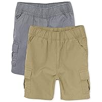 baby boys Pull on Cargo Shorts 2 pack