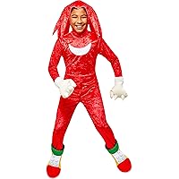 Rubies Child's Sonic The Hedgehog Knuckles Costume Jumpsuit and Headpiece