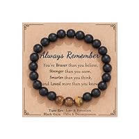 Natural Stone Bracelets, Trendy Birthday Teen Girl Gift Ideas with Quote Card