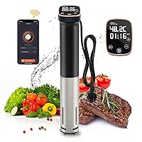 Blitzhome 1100W WiFi Sous Vide Cooker,Precision Sous Vide Machine,Ultra-quiet Fast-Heating Immersion Circulator Temperature and Digital Display,W/ App
