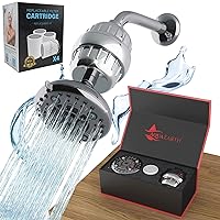 Aqua Earth Luxury Shower Filter Shower Head Set And Replacement Cartridges Mega Pack