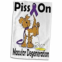 3dRose Piss On Macular Degeneration Awareness Ribbon Cause Design - Towels (twl-115881-1)